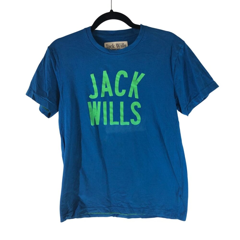 Jack Wills Mens T Shirt Logo Short Sleeve Crew Neck Blue S